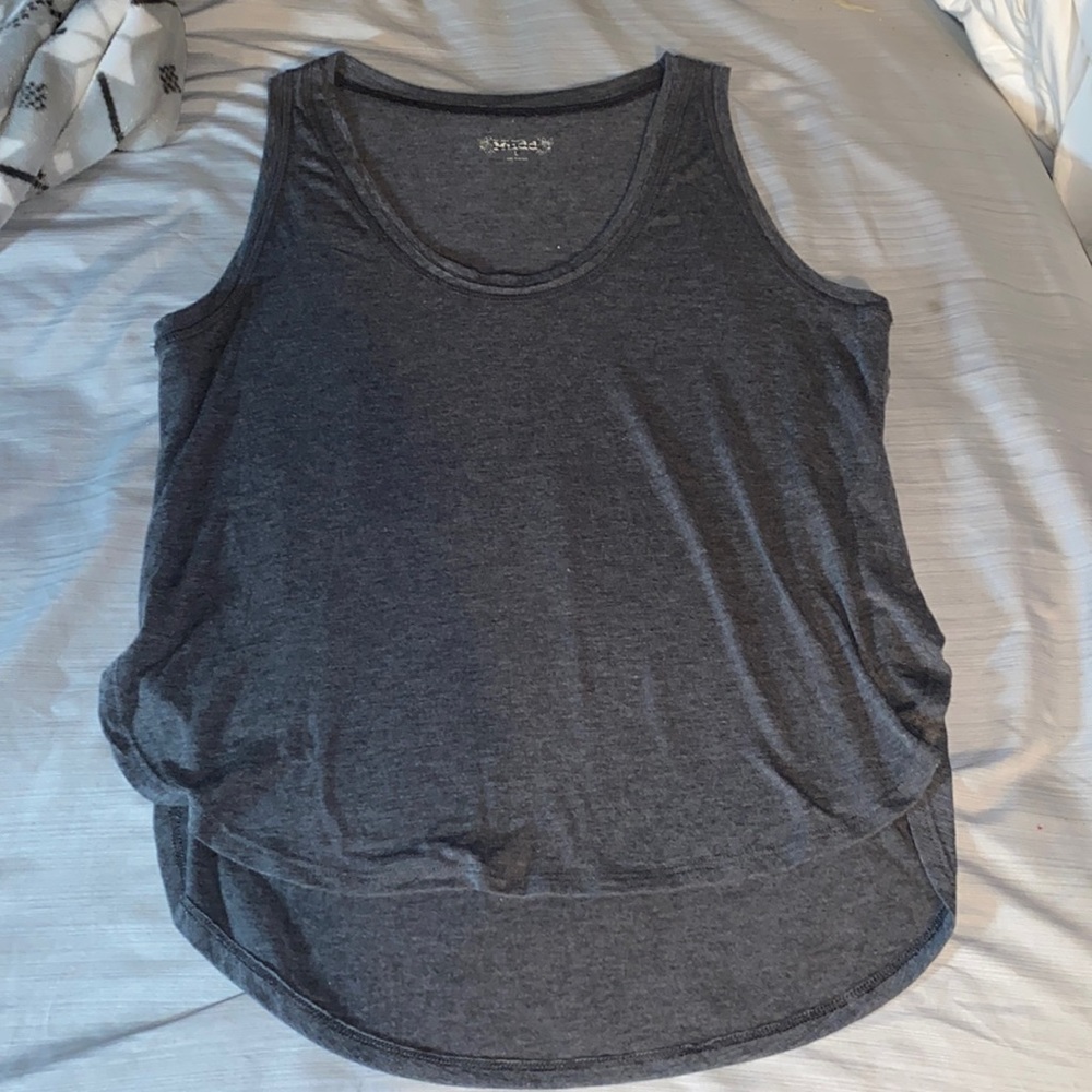 MUDD loose fitting grey tank